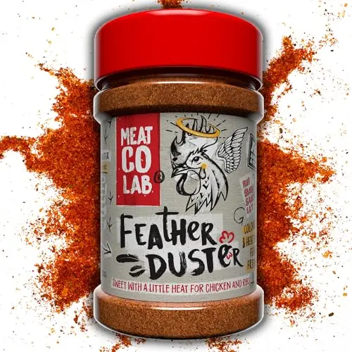 Angus and Oink Feather Duster Rub shaker