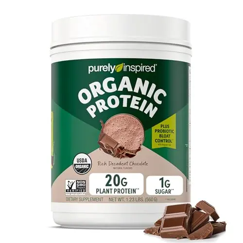 Purely Inspired Organic Plant-Based Protein Powder, Decadent Chocolate flavor