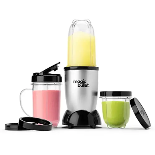 Magic Bullet blender 11-piece set in silver and black