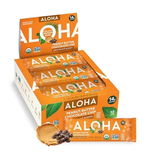 ALOHA Organic Peanut Butter Chocolate Chip Protein Bar pack