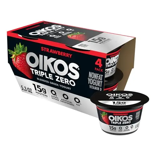 Oikos Triple Zero Strawberry Nonfat Greek Yogurt 4-Pack