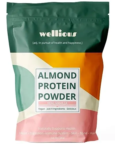 wellious Clean Vegan Protein Powder vanilla pouch with simple ingredients