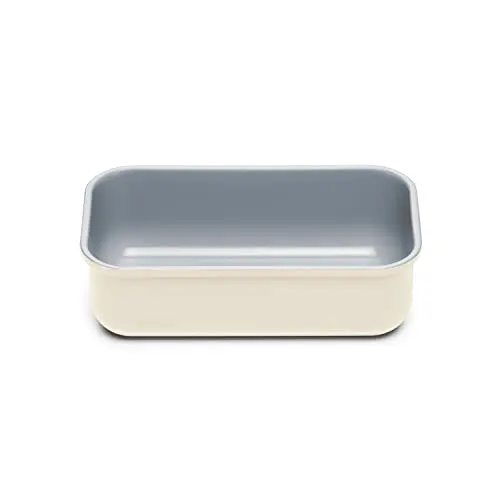 Caraway cream colored ceramic coated loaf pan
