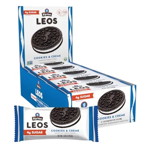 Rip Van LEOs Cookies and Cream Sandwich Cookies in individual packs