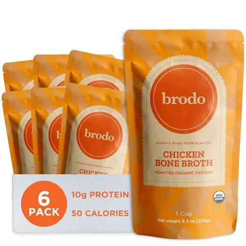 Brodo Organic Chicken Bone Broth in single-serving pouches