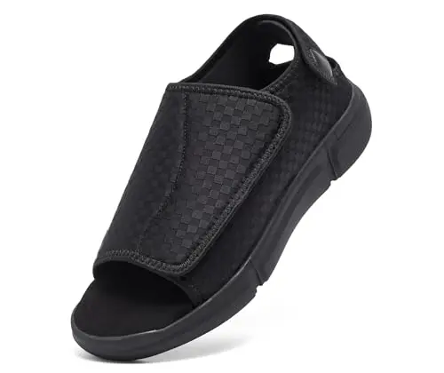 YINGCSM men's mesh diabetic sandals with arch support