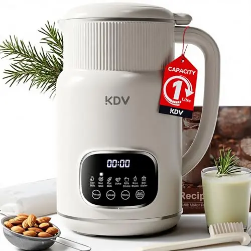 KDV modern white nut milk maker with touch control panel