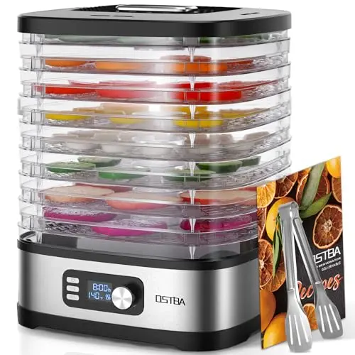 OSTBA 8-tray food dehydrator with LED control panel