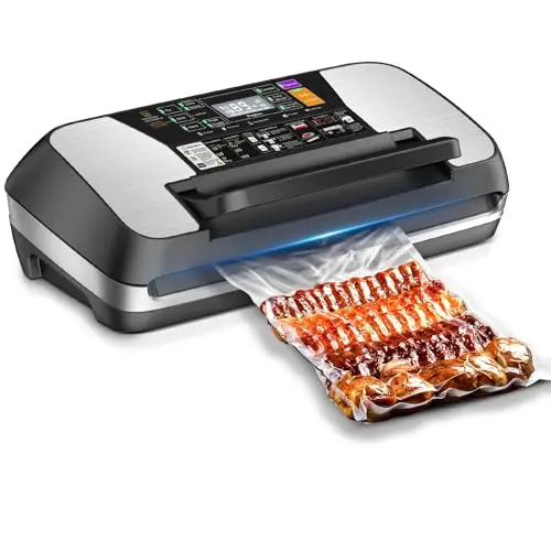 MZROT Black and Silver Commercial-Grade Vacuum Sealer Machine